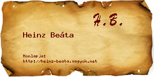 Heinz Beáta névjegykártya